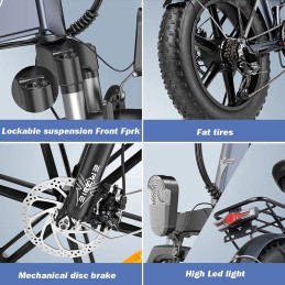 Bicicletta elettrica fat bike 20" ENGWE EP-2 PRO 750W 13Ah caratteristiche