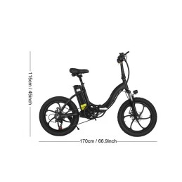 Bici elettrica pieghevole da passeggio 20" Molosso bike S1 350W 10Ah dimensioni