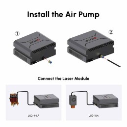 modalità d'installazione dell'ORTUR AIR PUMP 1.0