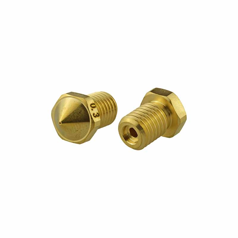 UGELLO IN OTTONE PER ALTA TEMP. HOT-END PER GUIDER II da 0.3 mm