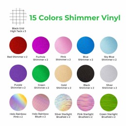 colori dell'XTOOL VINILE AUTOADESIVO SHIMMER