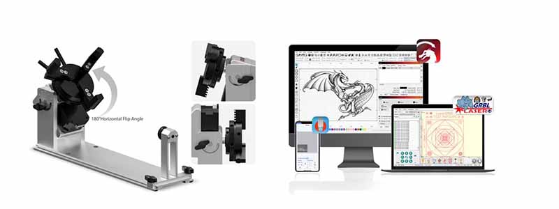 software che supporta ORTUR Y-AXIS ROTARY CHUCK